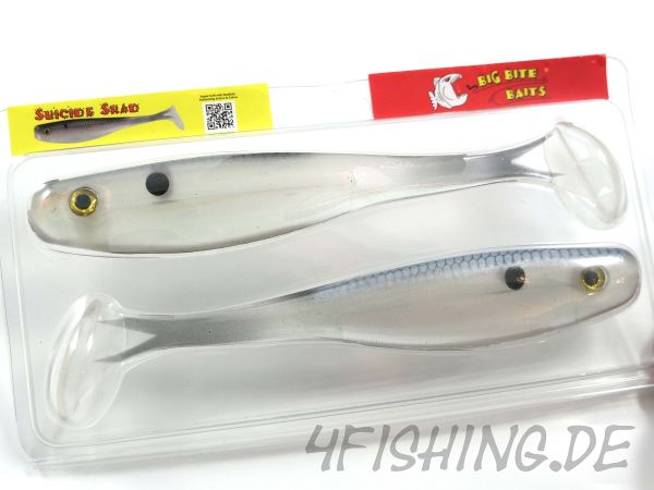 Big Bite Baits 7" SUICIDE SHAD in PEARLY SHAD