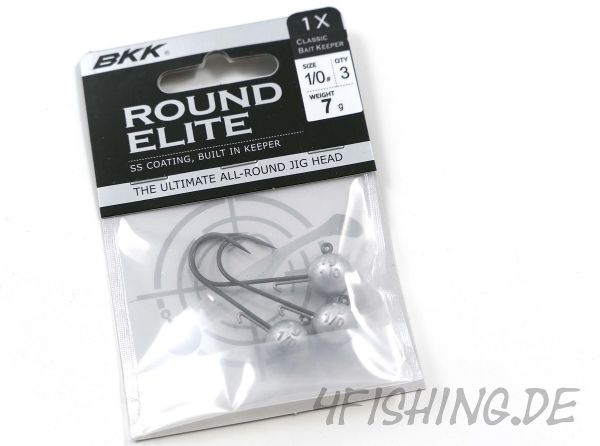 BKK Round Elite Classic Bait Keeper Jighaken - Größe 1/0