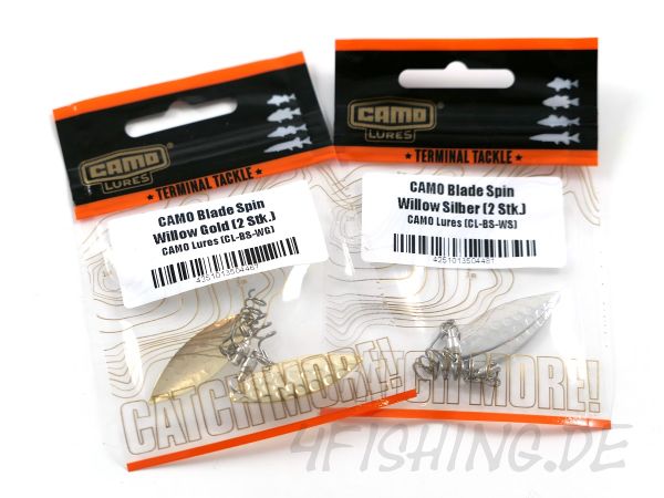 CAMO BLADE SPINS WILLOW BLÄTTER je 2 Stück in Silber oder Gold