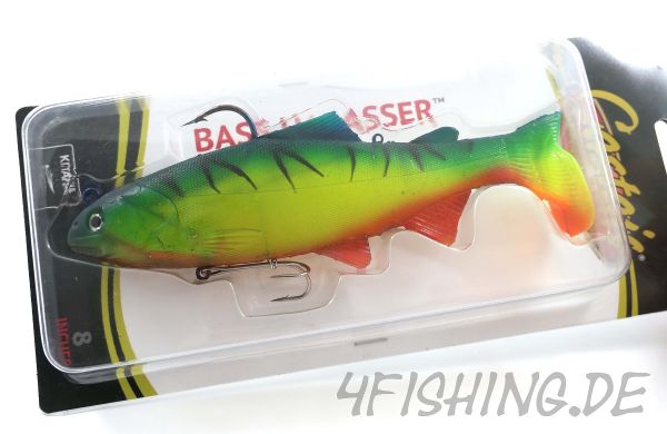 BASS HARASSER in 8" bzw. 20,5 cm in YELLOW FIRETIGER (NEW) by CASTAIC