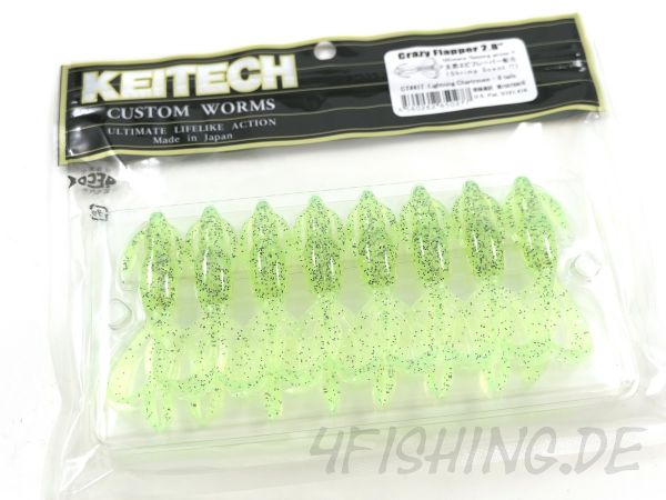 Der Crazy Flapper von KEITECH in 2,8" Farbe LIGHTNING CHARTREUSE