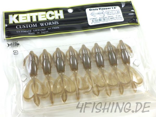 Der Crazy Flapper von KEITECH in 2,8" Farbe ARKANSAS SHINER