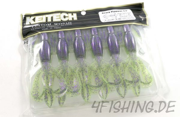 Der Crazy Flapper von KEITECH in 4,4" Farbe PURPLE CHARTREUSE (BA-EDITION)