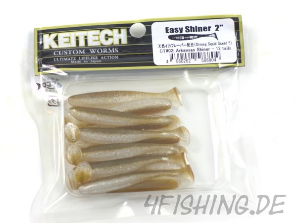 KEITECH Easy Shiner ARKANSAS SHINER in 2" - aromatisierter Topgummi aus Japan