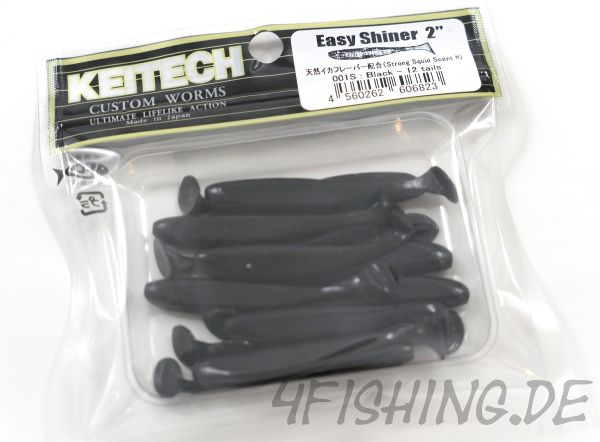 KEITECH Easy Shiner BLACK in 2" - aromatisierter Topgummi aus Japan