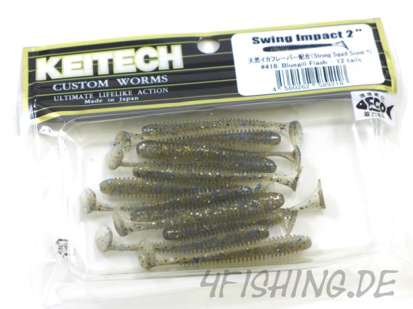 KEITECH Swing Impact in 2 Inch BLUEGILL FLASH