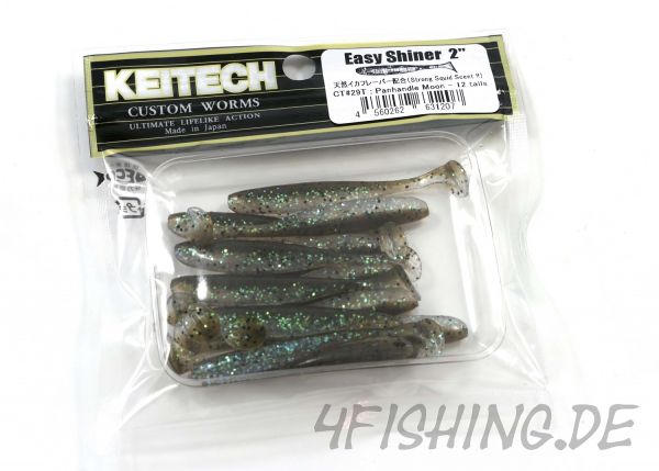 KEITECH Easy Shiner PANHANDLE MOON in 2" - aromatisierter Topgummi aus Japan