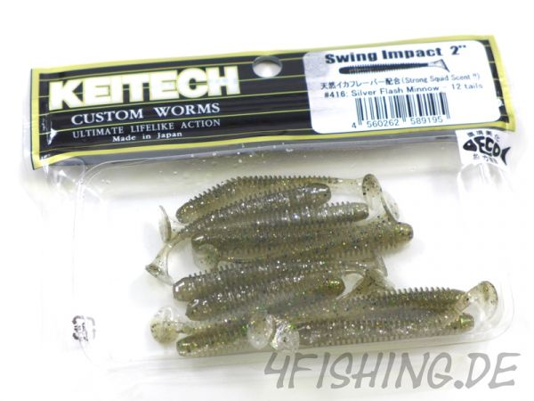 KEITECH Swing Impact in 2 Inch SILVER  FLASH MINNOW