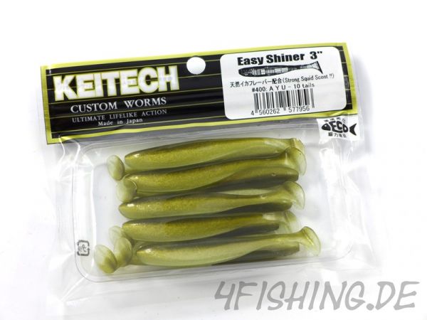 KEITECH Easy Shiner AYU in 3" - aromatisierter Topgummi aus Japan