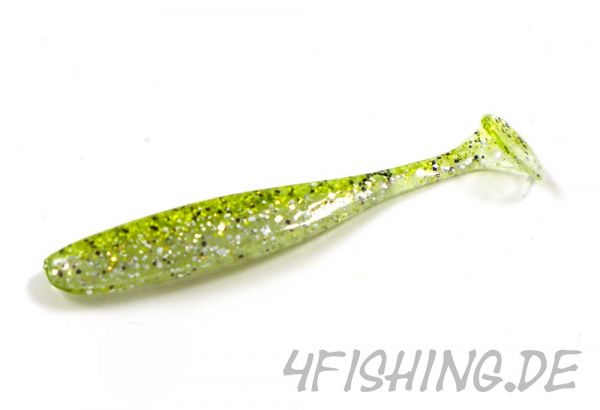 KEITECH Easy Shiner CHARTREUSE ICE SHAD in 3" - aromatisierter Topgummi aus Japan