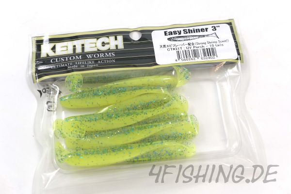 KEITECH Easy Shiner UV PERCH in 3" - aromatisierter Topgummi aus Japan