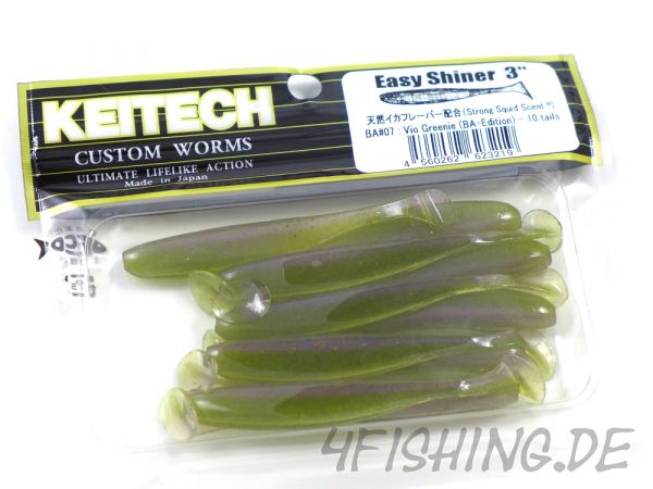 KEITECH Easy Shiner VIO GREENIE (BA-EDITION) in 3" - aromatisierter Topgummi aus Japan