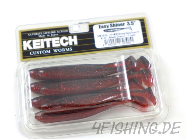 KEITECH Easy Shiner BLACK CHERRY in 3,5" - Topgummi aus Japan