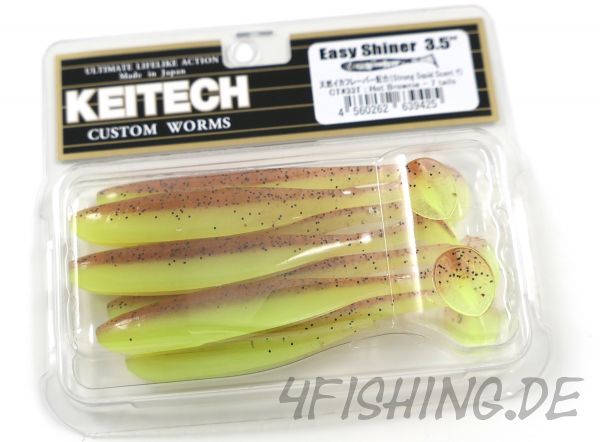 KEITECH Easy Shiner HOT BROWNIE in 3,5" - Topgummi aus Japan