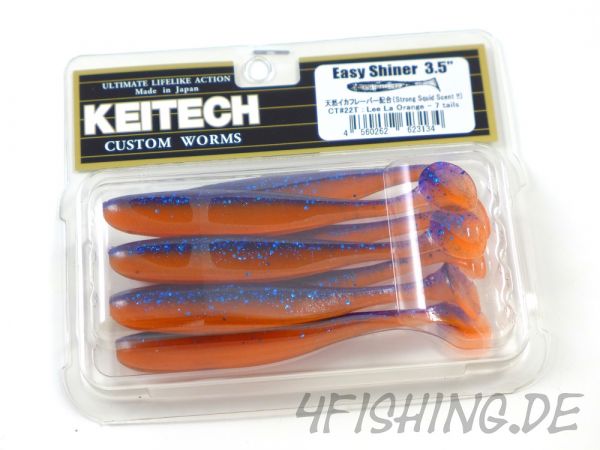 KEITECH Easy Shiner LEE LA ORANGE in 3,5" - Topgummi aus Japan