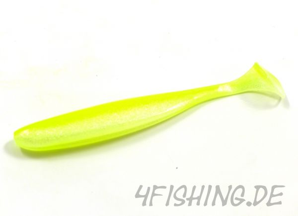 KEITECH Easy Shiner CHARTREUSE SHAD in 4" - aromatisierter Topgummi aus Japan