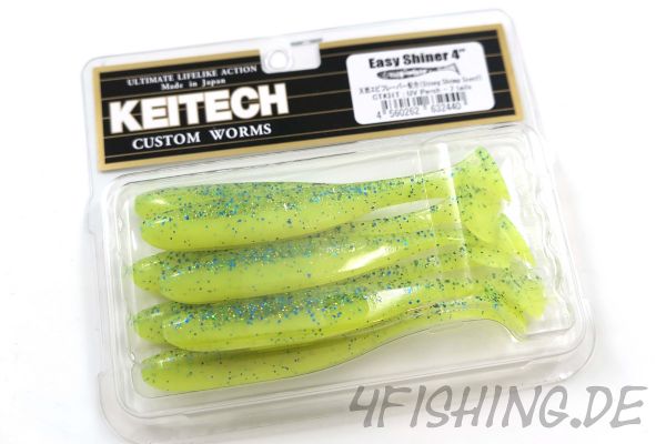 KEITECH Easy Shiner UV PERCH in 4" - aromatisierter Topgummi aus Japan