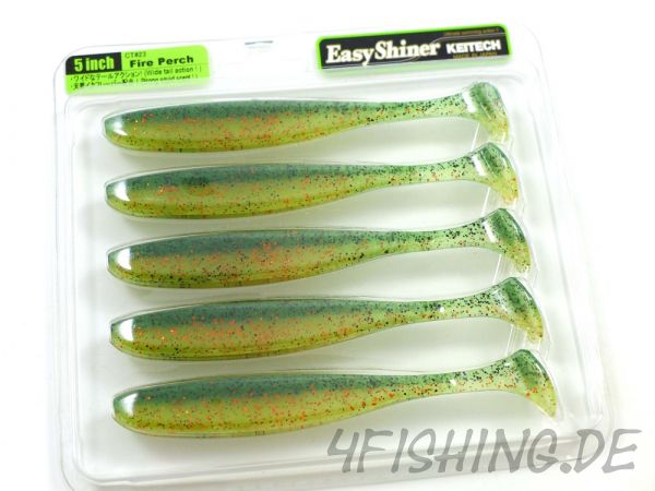 KEITECH Easy Shiner FIRE PERCH in 5" - aromatisierter Topgummi aus Japan