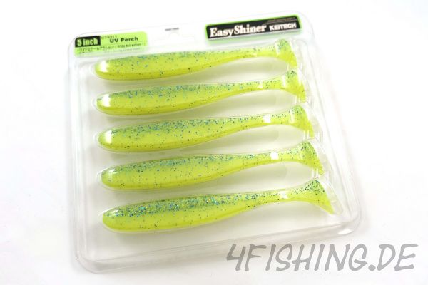 KEITECH Easy Shiner UV PERCH in 5" - aromatisierter Topgummi aus Japan