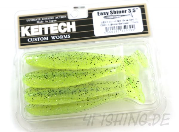 KEITECH Easy Shiner LIGHTNING CHARTREUSE in 3,5" - Topgummi aus Japan