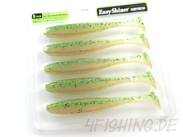 KEITECH Easy Shiner CHART BACK GREEN (AM-EDITION) in 5" - aromatisierter Topgummi aus Japan