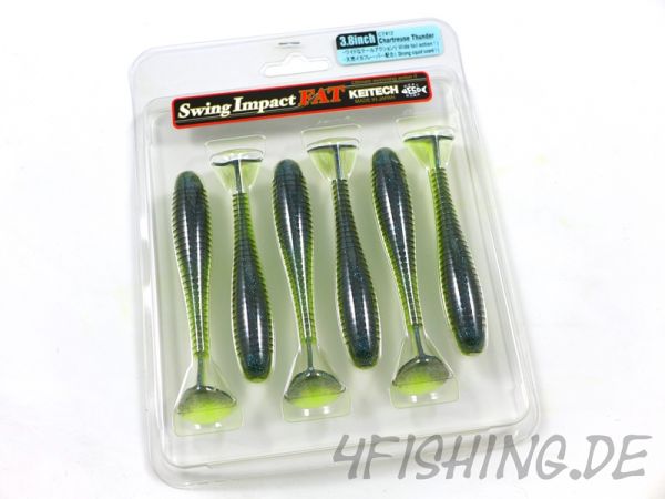 KEITECH FAT Swing Impact in 3.8" - Farbe CHARTREUSE THUNDER