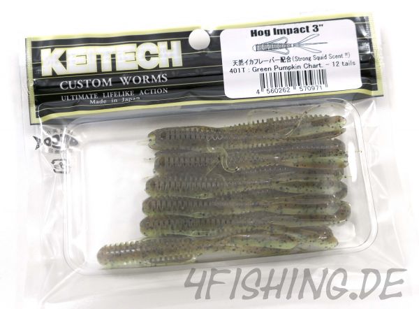 Der HOG IMPACT von KEITECH in 3" Farbe GREEN PUMPKIN / CHARTREUSE