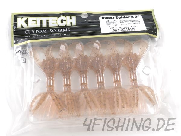 Keitech 3,2" HYPER SPIDER in ELECTRIC SHRIMP