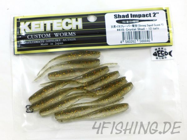 KEITECH Shad Impact CRYSTAL SHAD in 2"