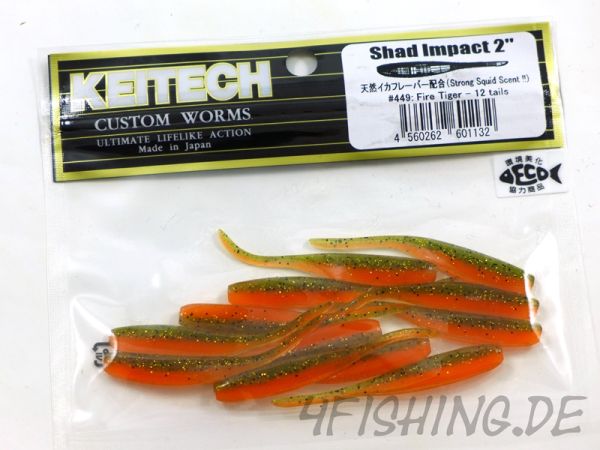 KEITECH Shad Impact FIRE TIGER in 2"