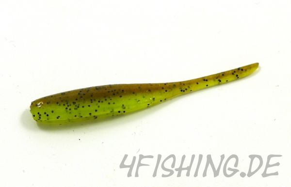 KEITECH Shad Impact GREEN PUMPKIN / CHARTREUSE in 2"