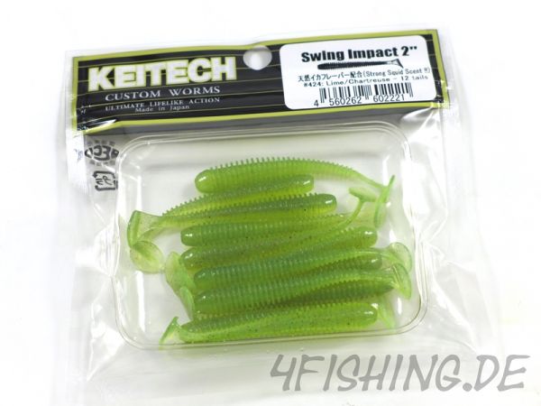 KEITECH Swing Impact in 2 Inch LIME / CHARTREUSE