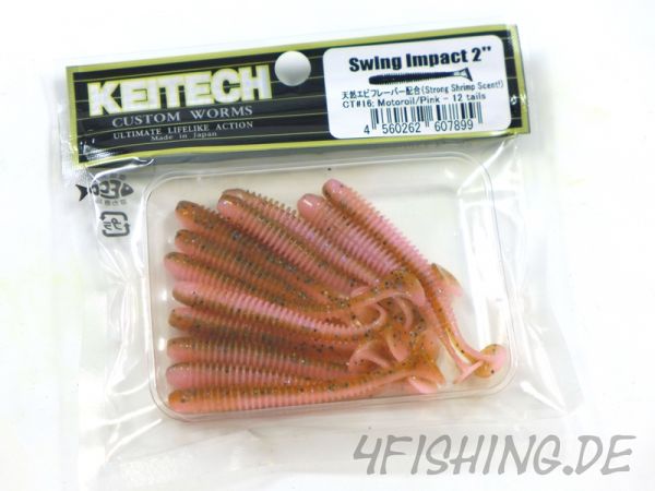 KEITECH Swing Impact in 2 Inch MOTOROIL / PINK