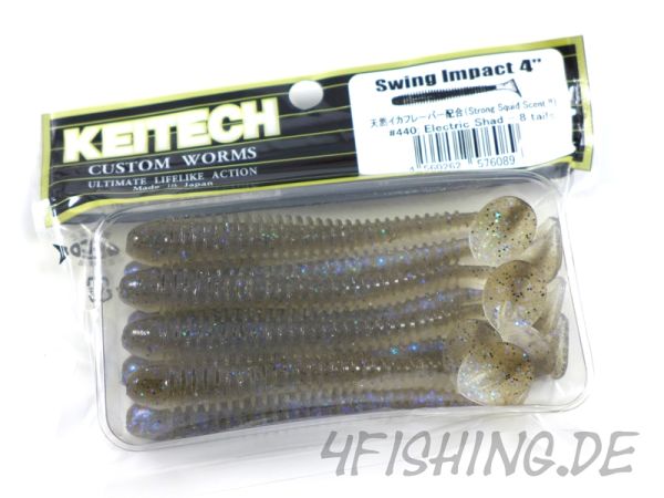 KEITECH Swing Impact in 4 Inch ELECTRIC SHAD