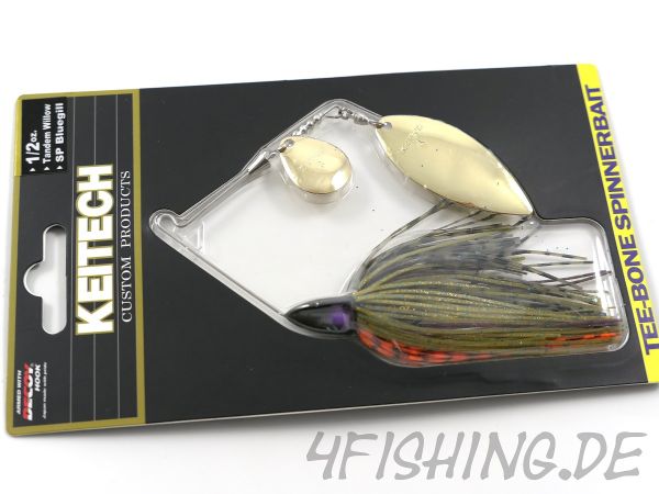 KEITECH TEE-BONE SPINNERBAITS TANDEM WILLOW
