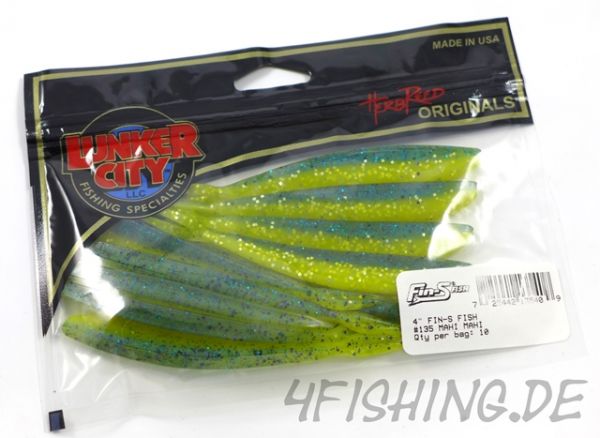 Lunker City Fin-S Fish in 4" MAHI MAHI