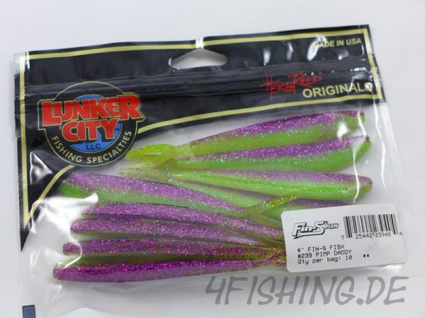 Lunker City Fin-S Fish in 4" PIMP DADDY