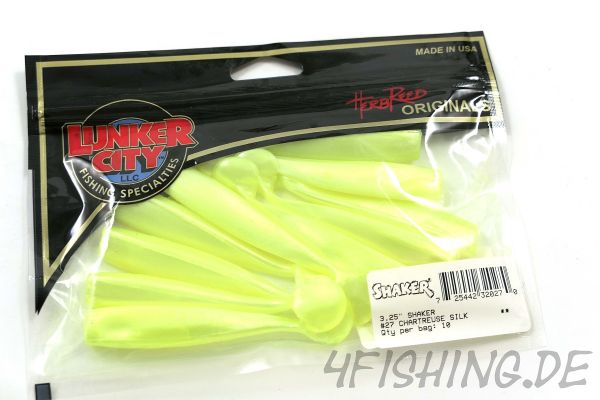 Lunker City Shaker in 3.25" (ca.8,5cm) CHARTREUSE SILK