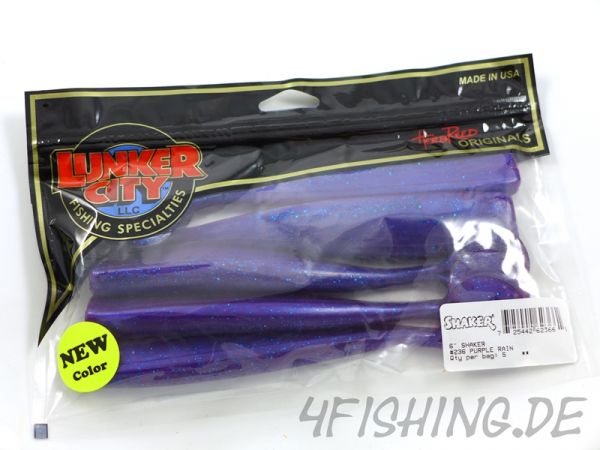 Lunker City Shaker in 6" (ca.16cm) PURPLE RAIN