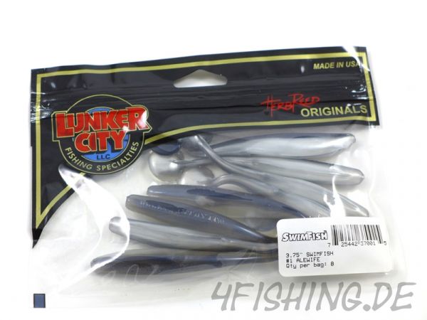 Der SWIMFISH in 3,75" von LUNKER CITY - ALEWIFE