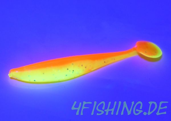 Der SWIMFISH in 3,75" von LUNKER CITY - ATOMIC CHICKEN