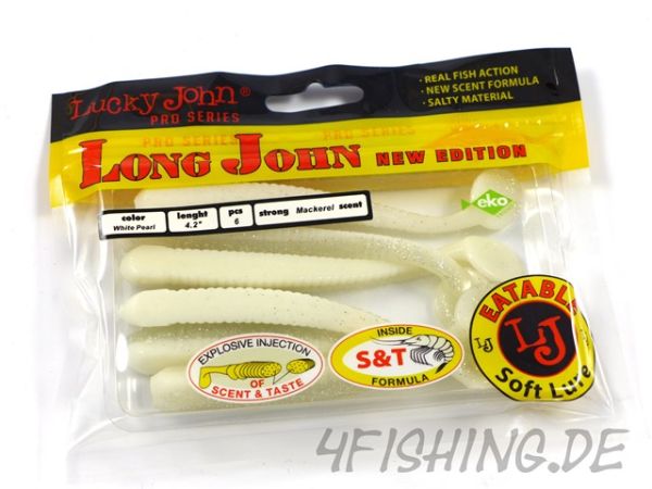 Lucky John Pro Series LONG JOHN New Edition in 4,2" (10,7 cm) in WHITE PEARL