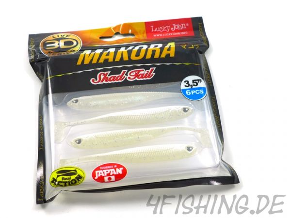 NEUHEIT: Der MAKORA 3D SHAD TAIL in 4" (ca. 10 cm) von Lucky John in versch. Farben