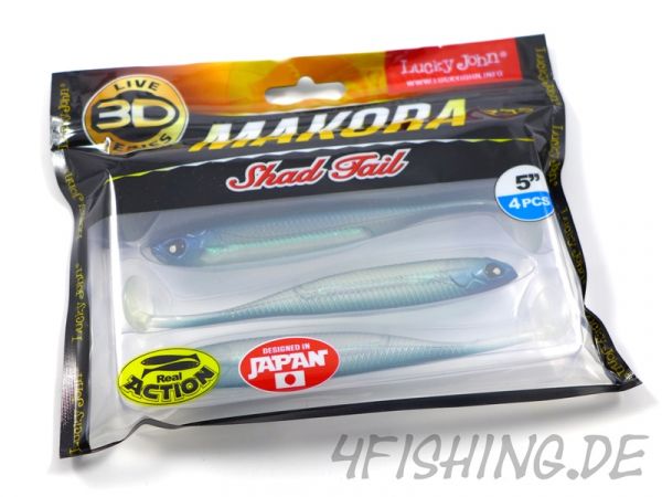 NEUHEIT: Der MAKORA 3D SHAD TAIL in 5" (ca. 12,7 cm) von Lucky John in versch. Farben