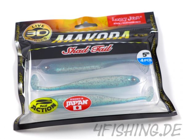 NEUHEIT: Der MAKORA 3D SHAD TAIL in 5" (ca. 12,7 cm) von Lucky John in versch. Farben