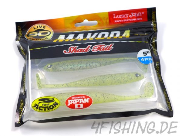 NEUHEIT: Der MAKORA 3D SHAD TAIL in 5" (ca. 12,7 cm) von Lucky John in versch. Farben