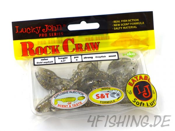 Lucky John ROCK CRAW in 2,8" - das extrem fängige Krebsimitat mit Aroma