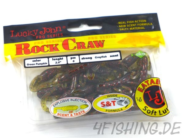 Lucky John ROCK CRAW in 2,8" - das extrem fängige Krebsimitat mit Aroma