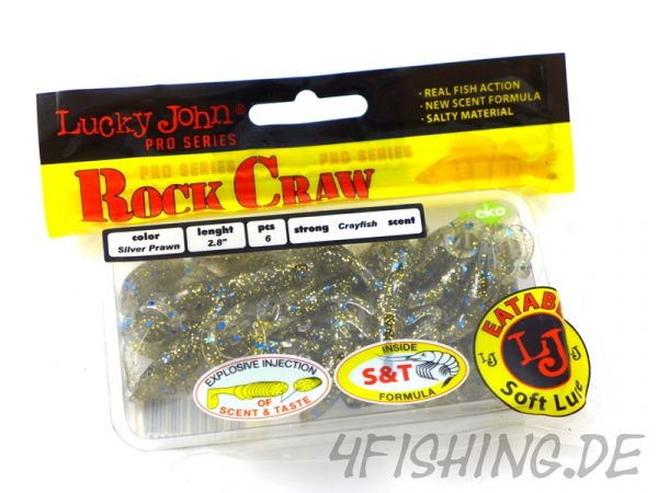 Lucky John ROCK CRAW in 2,8" - das extrem fängige Krebsimitat mit Aroma
