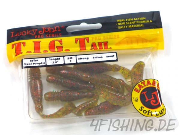 Lucky John Pro Series T.I.G. Tail 2,8" - der Hybride aus Twister und Shad!!!